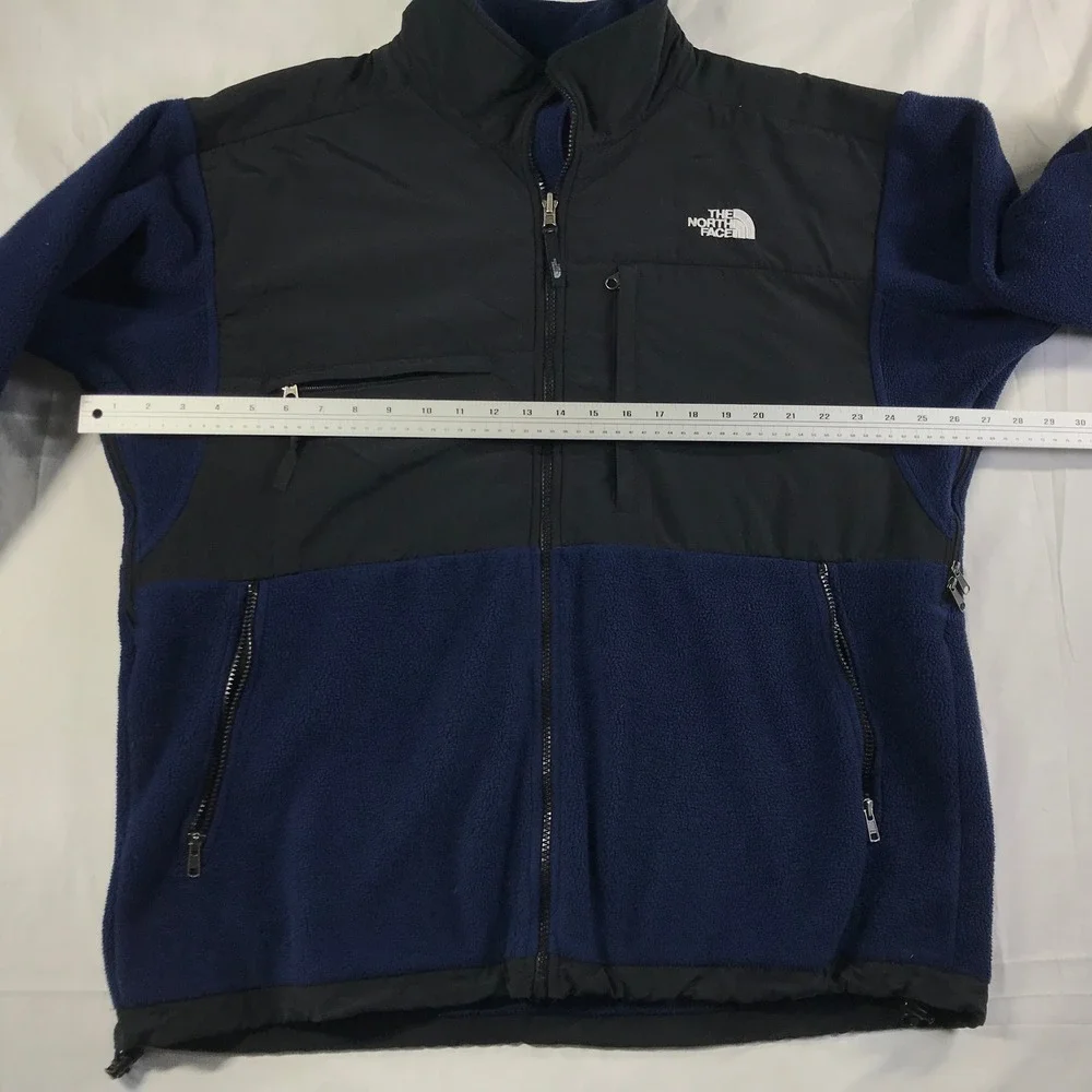 The North Face Denali Polartec Fleece Jacket Mens XL Navy Blue Black Full Zip